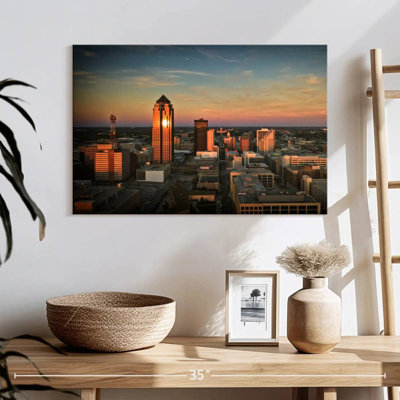 Des Moines, crépuscule, horizon