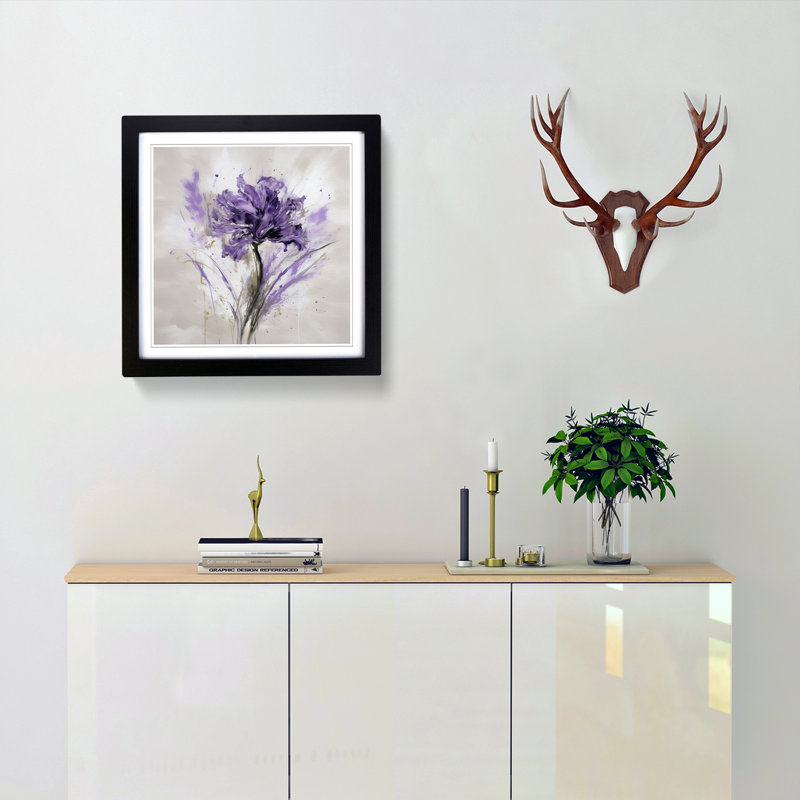 Single Picture Frame Print on Wood, Black Framed