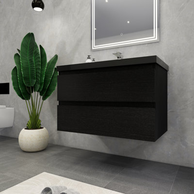 Ensemble de meuble-lavabo simple mural 36 po McConnico