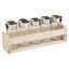 Wall Wood Spice Jar & Rack Set