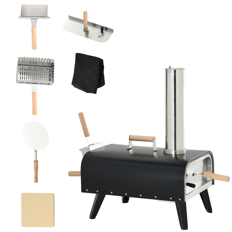 Outsunny Outdoor Pizza Oven With 12" Stone