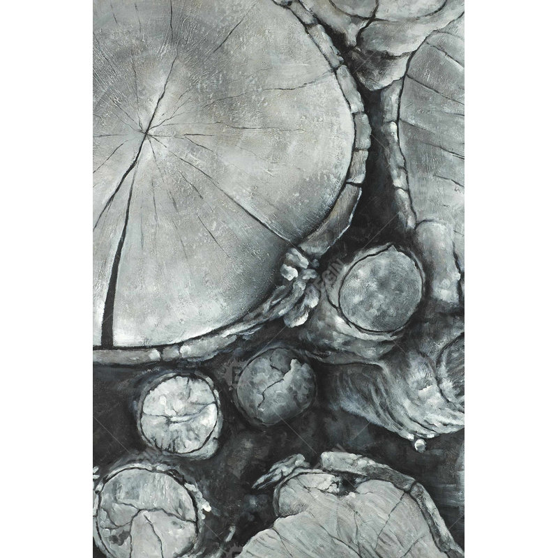 «Textured Wooden Logs» sur toile
