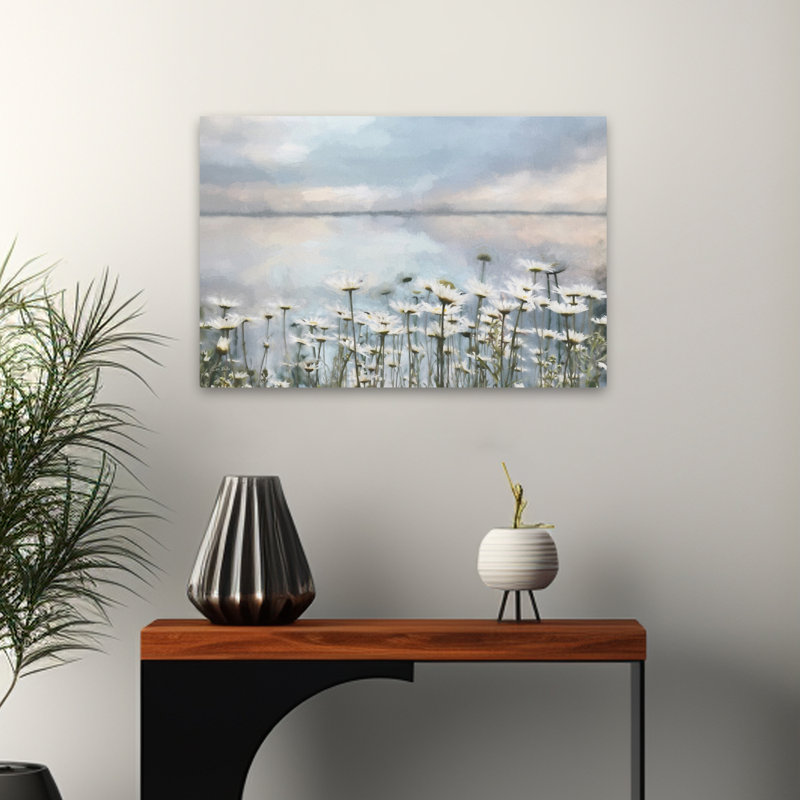 Coucher de soleil sur une marguerite - photographie contemporaine de marguerites, H 16 po x l 24 po