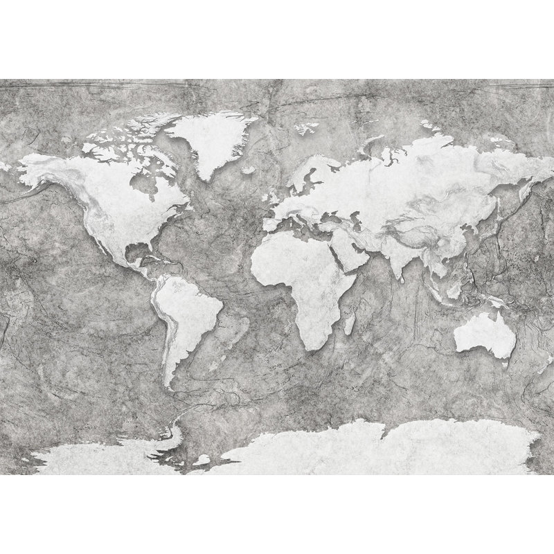 Panneau mural à 7 panneaux L 8,2 pi x l 137,9 po World relief