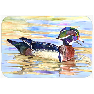 Caroline's Treasures Wood Duck Glass Cutting Board