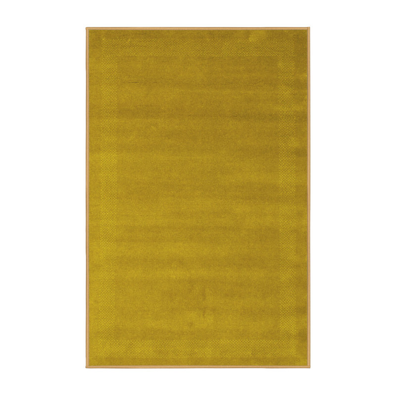 Tapis contemporains jaunes lavables à la machine 663, Rectangle 2 pi x 3 pi