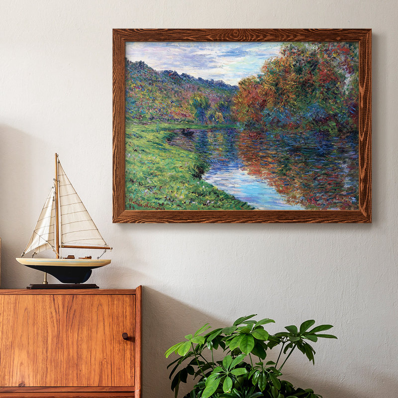 Le petit bras de Jeufosse, automne, 1884Zz, Érable grange encadrée sur toile, H 28 po x l 42 po x P 1,5 po