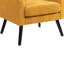 Fauteuil d'appoint moderne du milieu du siècle, 68 cm (26,77 po), revêtement en lin, fauteuil confortable avec dossier capitonné, coussin en mousse haute densité et pieds en bois massif-212931320