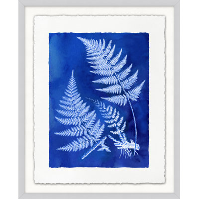 Fern Inspiration Indigo 1 Painting by Lillian August
