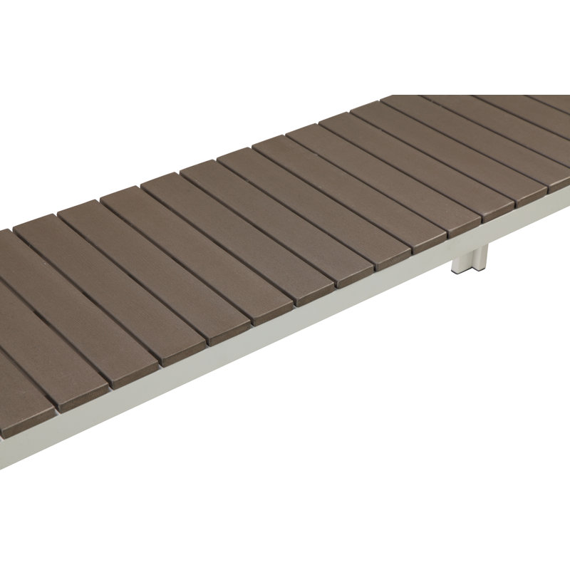 Banc en aluminium Alynne, Blanc / gris
