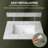 43'' W X 4'' D Marble White Carrara Backsplash Rectangular Vanity Top Back Splash for Bathroom Countertop