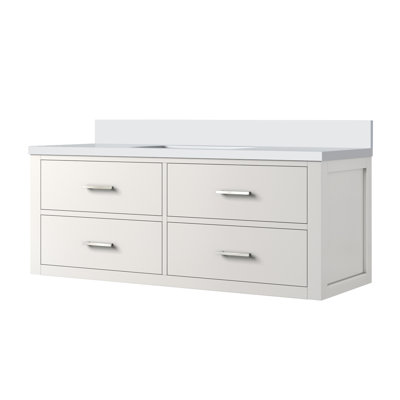 48 po X P 22 po D Meuble-lavabo simple avec plateau en marbre de culture