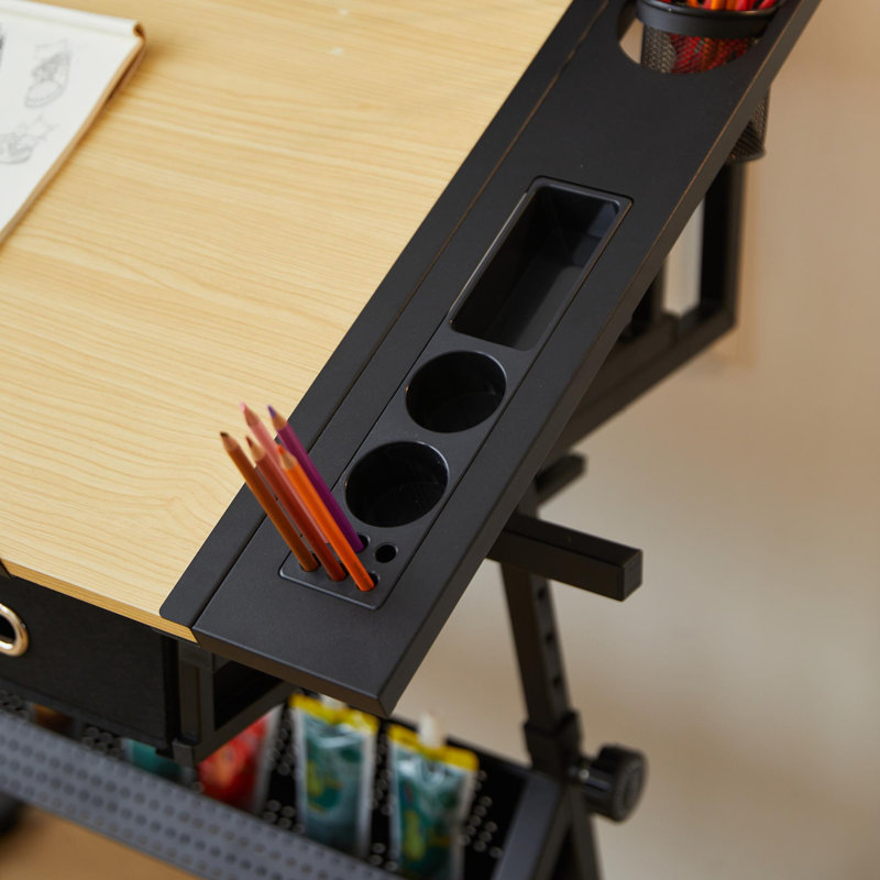 drafting table with  Metal perforated board pannel