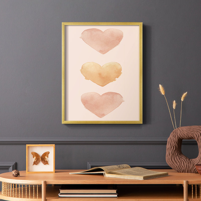 Collection Modern Romance, reproduction encadrée B - bois massif, Or, H 14 po x l 11 po