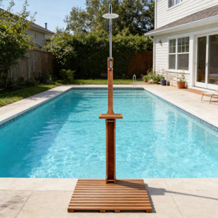 Stainless Steel Free Standing Outdoor Shower