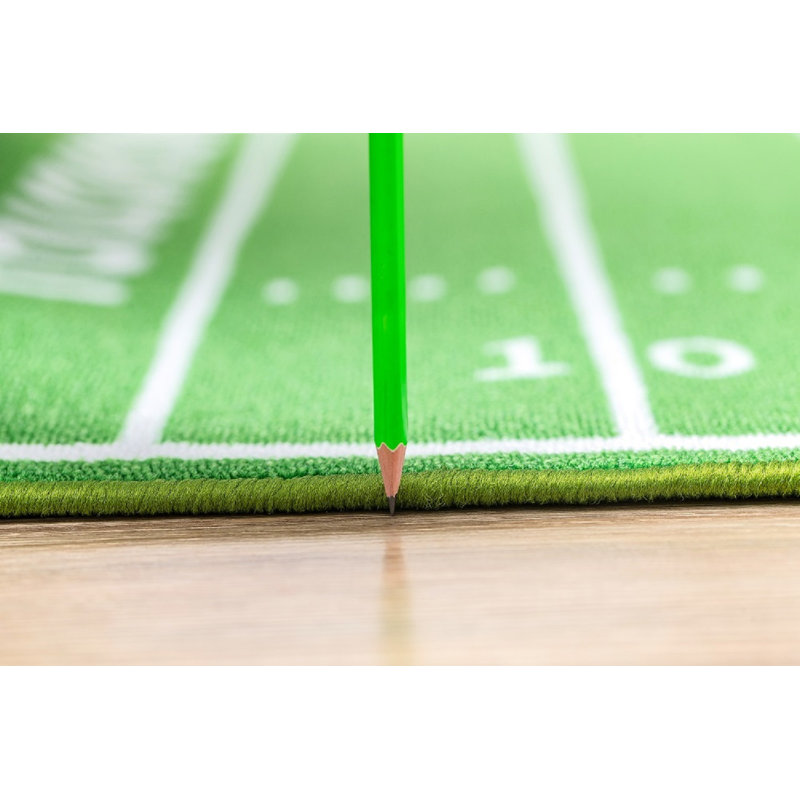 Furnish My Place Middleham 705 Solid Football All Star Football Ground | Play Area Rug for Kids | Football Field Ground Rectangle | Anti Skid Rubber Backing | Green