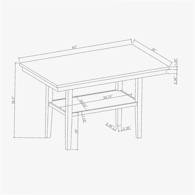 Marcello Brown Bar Table