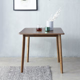 Glaskowski 27.6"L Mid-Century Modern Solidwood Dining Table