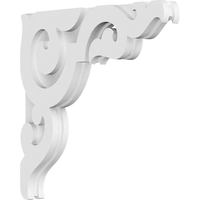 1 corbeau en PVC de qualité architecturale Rotherham de l 7/8 po x P 16 po x H 16 po, H 16 po x l 16 po x P 1,875po