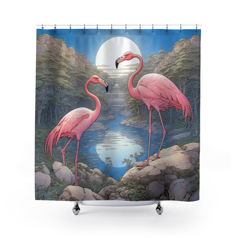 Rideau de douche Vira Flamingo
