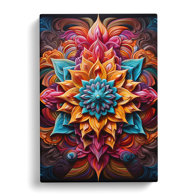 Mandala Hard Edge Painting No.3 - Print, 60cm H x 40cm W x 3cm D
