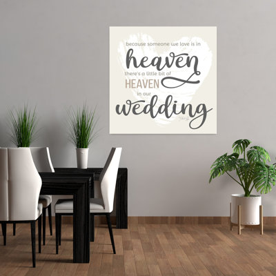 Heaven in Our Wedding 1 Piece Wrapped Canvas Wall Art