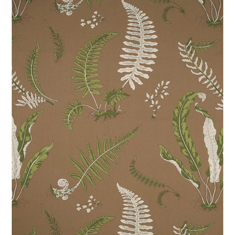 Elsie De Wolfe Sunbrella Fabric, Greens/Brown