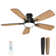 Aare 46'' Flush Mount Ceiling Fan With Light