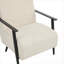 Ensemble de 2 fauteuils rembourrés en polyester beige chaud, salon moderne pour le salon, la chambre à coucher et le bureau