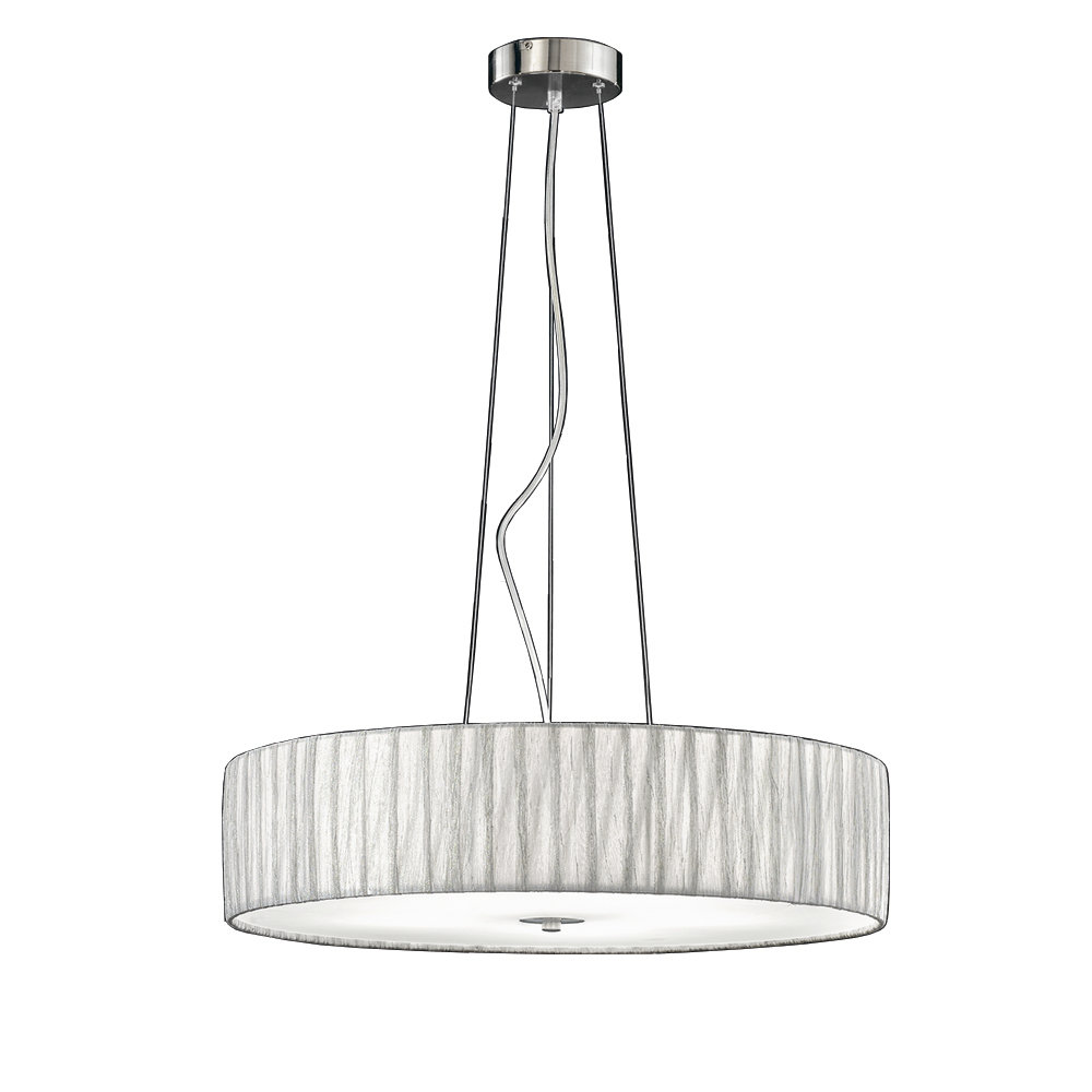 Amarillis 5 - Light Satin Nickel Drum Pendant