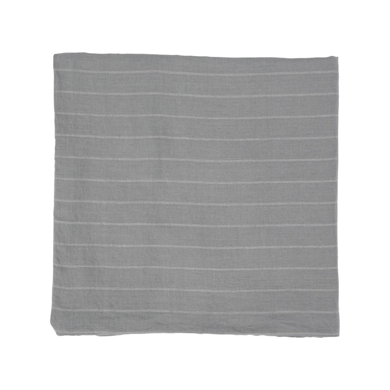 Eberly Striped Linen Duvet Cover, Queen Duvet Cover, Sea Fog Blue