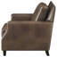 Fauteuil en cuir Gunderson Brown Sugar