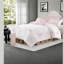 Ensemble de literie rose simple / simple TG, ensemble de nœuds floraux en microfibre pour chambre de fille