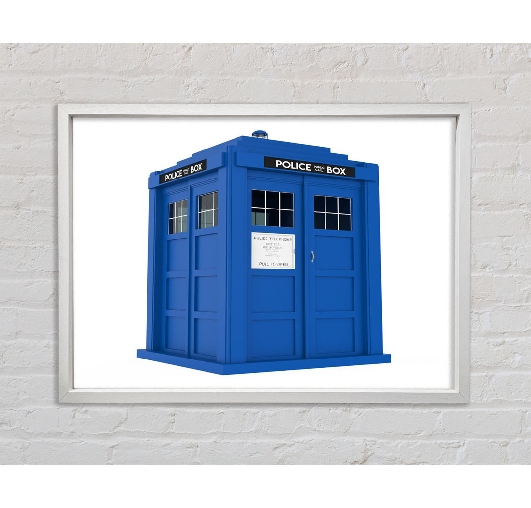 The Blue Police Box Britain - Einzelner Bilderrahmen Kunstdrucke auf Leinwand