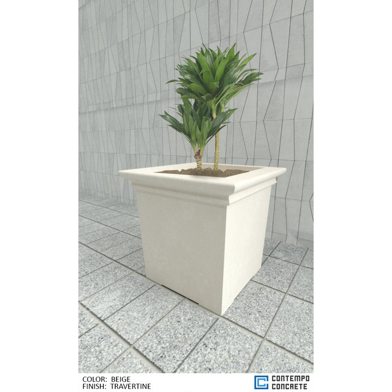 Nova Planter, Travertine Beige