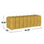 Banc rembourré en tissu capitonné, jaune moutarde-1095864669
