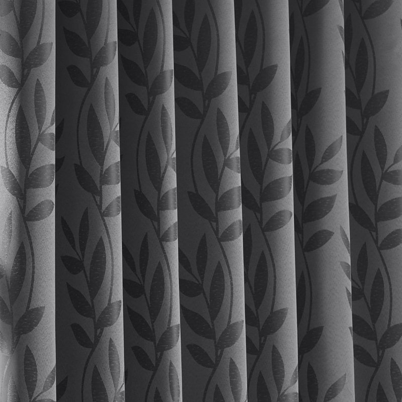 Becquere Tivoli Eyelet Ring Top Curtains, Charcoal, Width 116 x Drop 137 cm