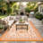 Reversible Floral Outdoor Rug Stain Resistant Waterproof UV Resistant Washable Lightweight Plastic Straw Mat for Patio Backyard Camping Beach-2086299520-2086299523