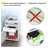 Mobile Storage Cabinet with Drawer and Door, White MDF Printer Stand on Casters