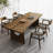 Modern Walnut Rectangular Solid Wood Dining Table-513582899