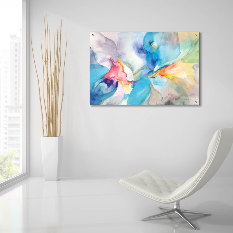 «Shangri La» par Danhui Nai, art mural en verre acrylique, H 24 po x l 36 po x P 0,2 po