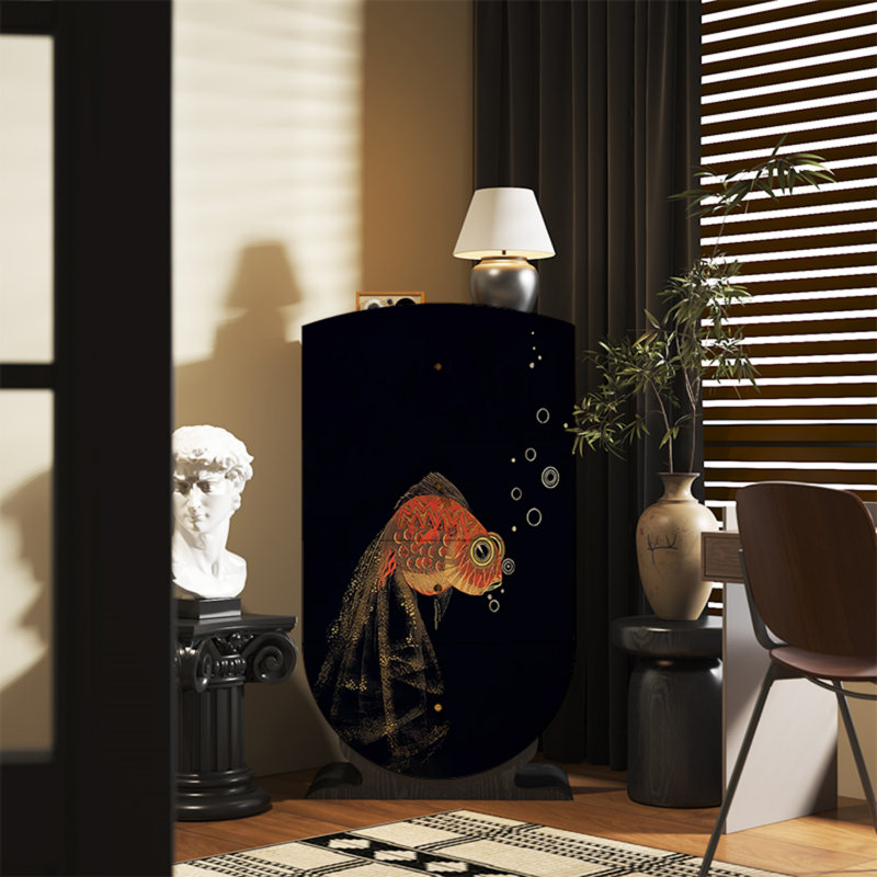 Modern 4-Drawer Accent Chest, Black