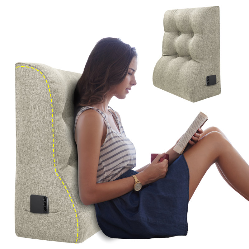 Triangular Backrest Cushion, Ivory