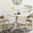 Denholme 4 - Person Pine Solid Wood Top Pedestal Dining Set-1035508238-1035508232