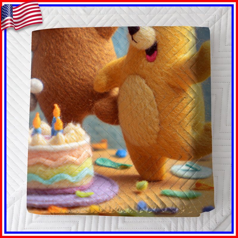 Couvre-lit Felt Bear, Grand lit