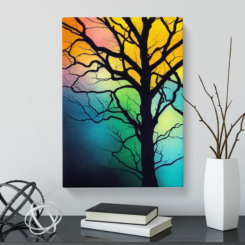 Abstract Tree Colours Vol.8 - Wrapped Canvas, 50cm H x 35cm W x 3cm D