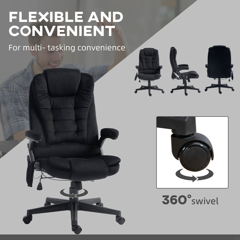 Fauteuil de bureau vibrant à 6 points avec massage lombaire