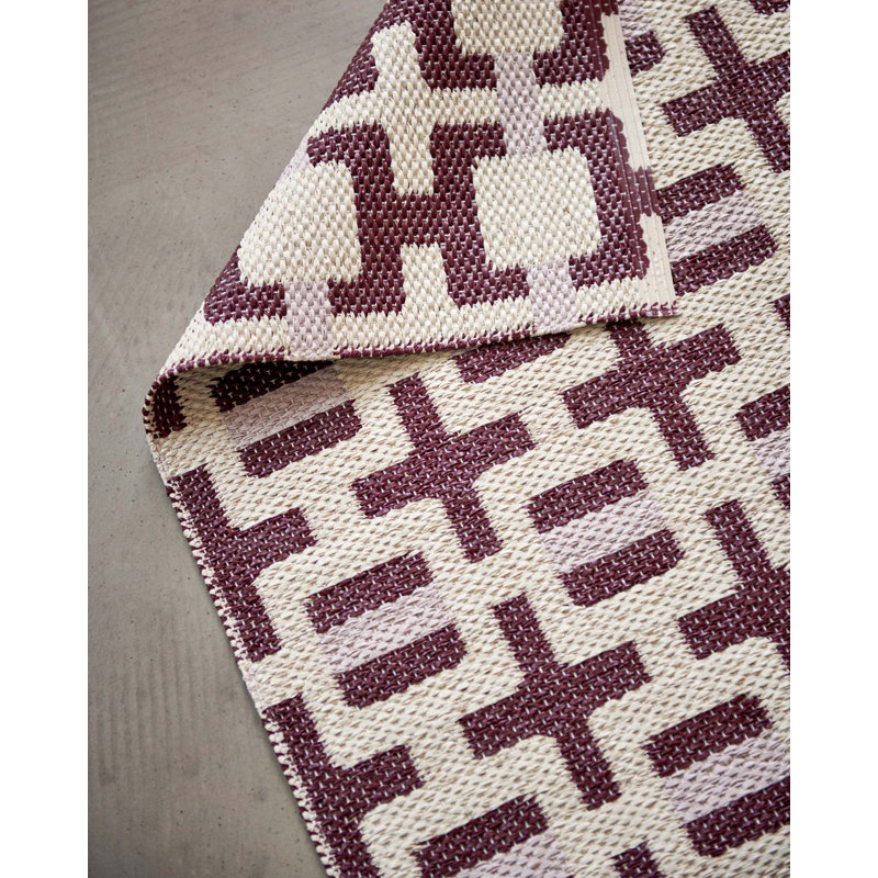 Rug TOM Leaf 2.25 X 4 Ft, Rectangle 2'3" x 3'11", Burgundy
