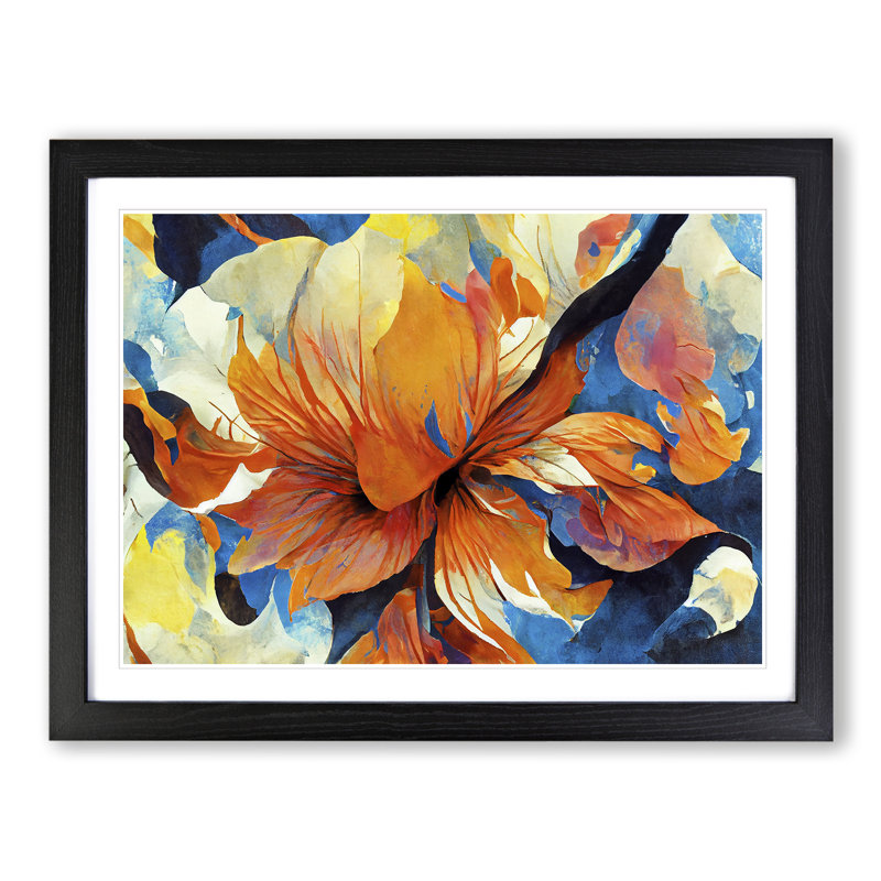 Flowers - Framed Print, Black Framed, 46cm H x 64cm W