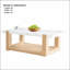 Table basse moderne et contemporaine 1pc avec plateau en faux marbre et design bicolore pour le salon principal